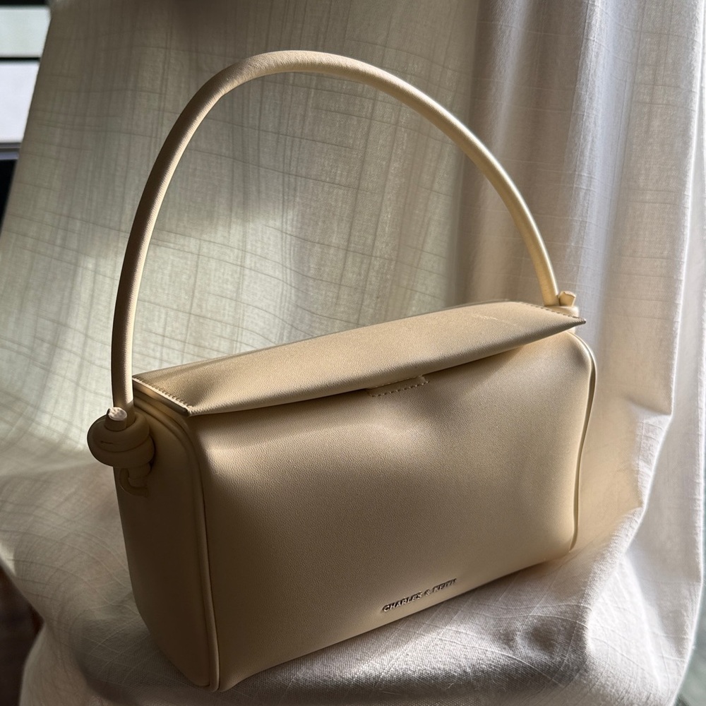 Elegant Cream Charles & Keith Handbag